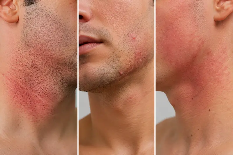 تفاوت جوش، التهاب و سوختگی پوست بعد از اصلاح