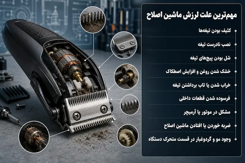 مهمترین علت لرزش ماشین اصلاح چیست؟