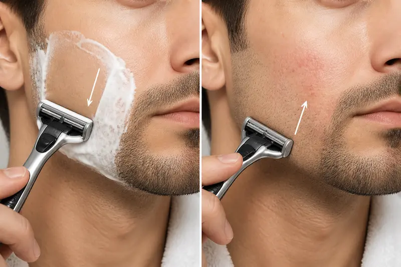 اصلاح در جهت رویش مو یا خلاف جهت؟