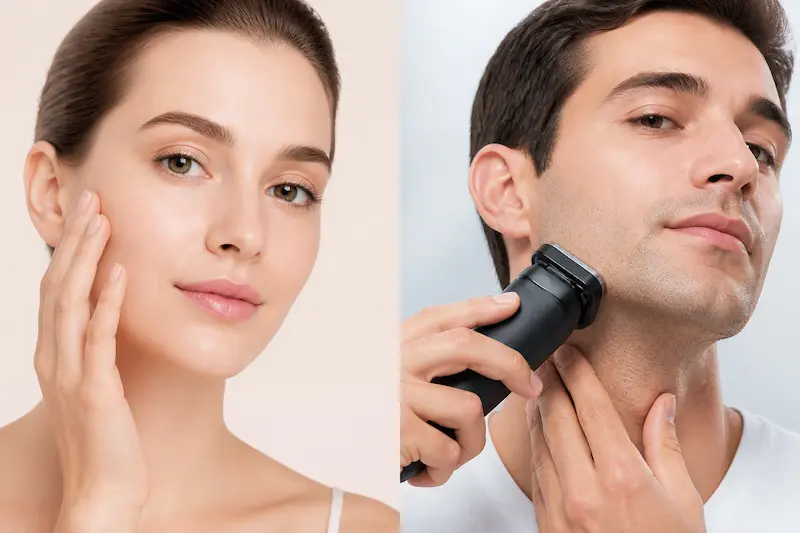 بهترین روش اصلاح صورت بدون ایجاد حساسیت + مقایسه پوست خانم‌ها و آقایان