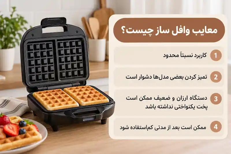 معایب وافل ساز چیست؟