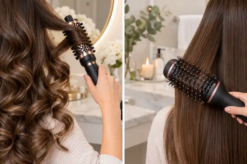 تفاوت سشوار برس دار چرخشی و ثابت چیست؟