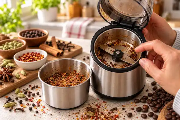 از کجا بفهمیم آسیاب قهوه بعد از آسیاب ادویه آسیب دیده است؟