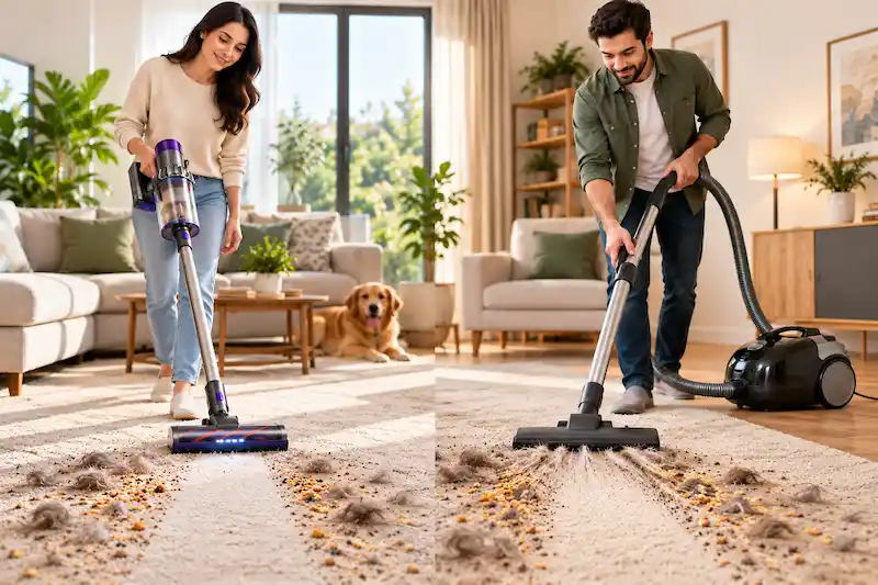 قدرت مکش جارو شارژی بیشتر است یا جاروبرقی؟